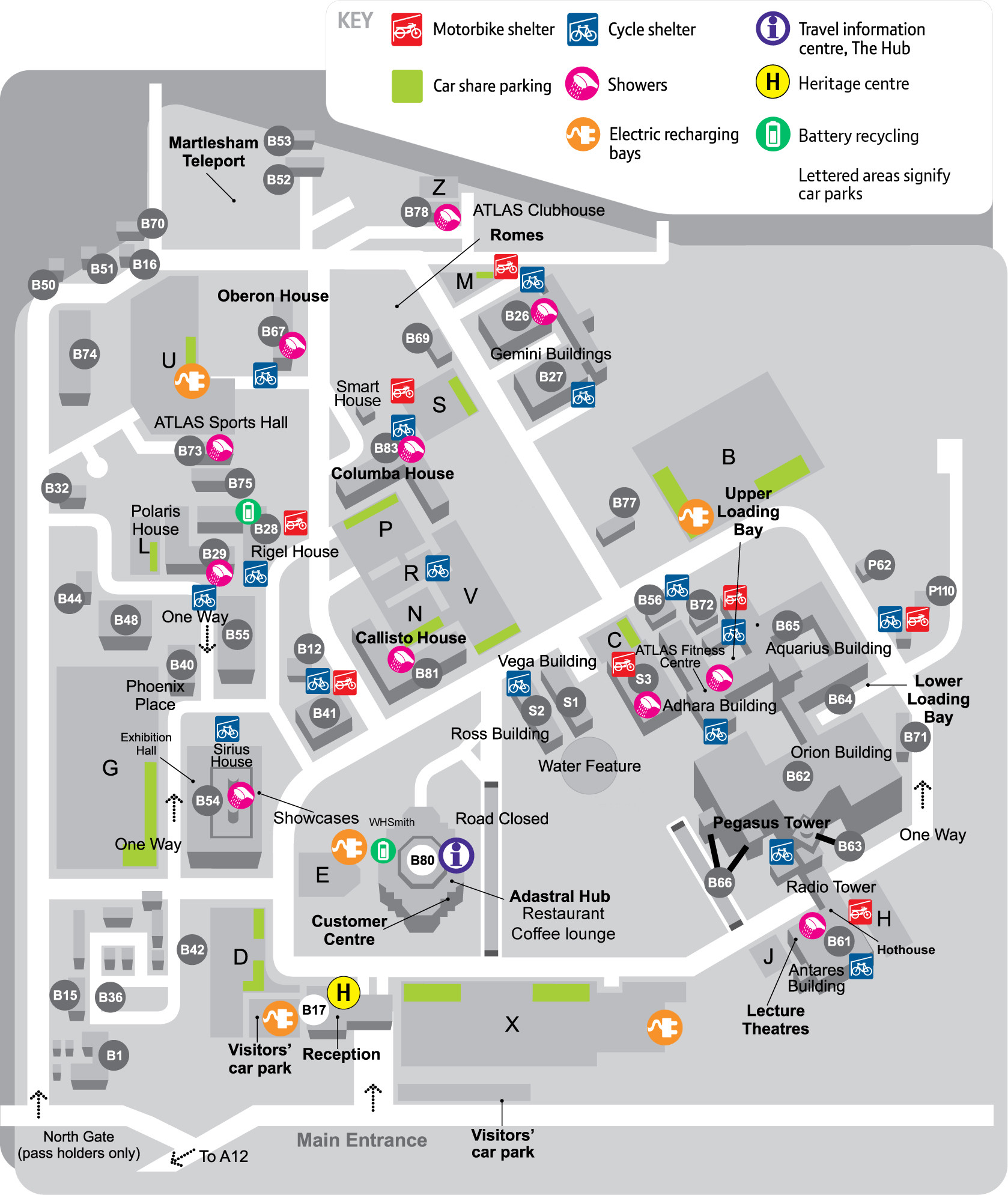 Adastral Park site map