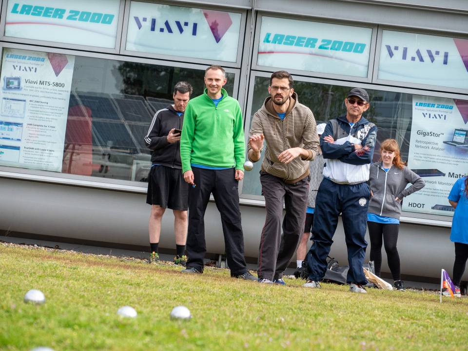 Playing afternoon bowls